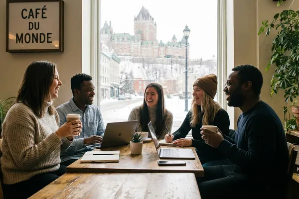 Communaute d'entrepreneurs en discussion — Createur de Liberte Gestimatech